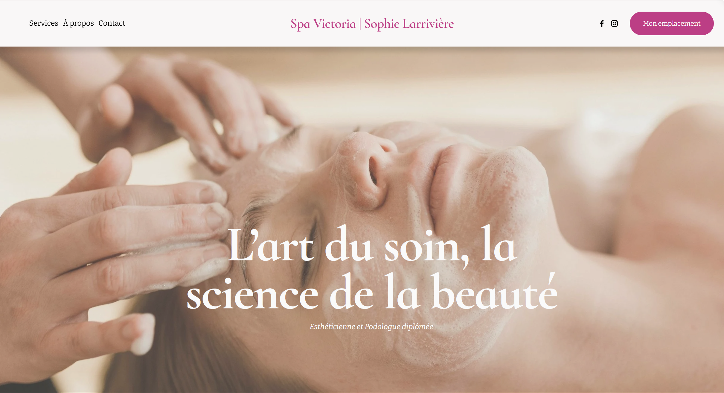 Exemple de page d'accueil de site web professionnel